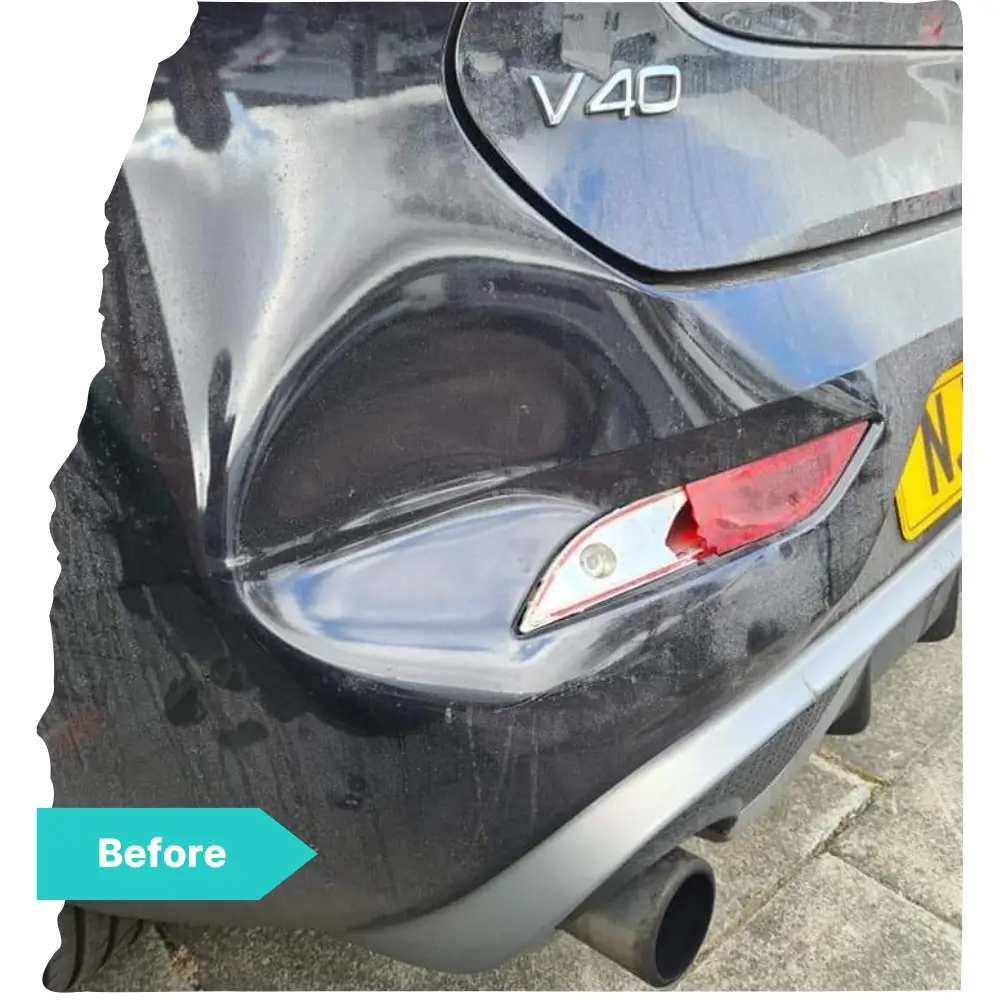 Car body damage before repair